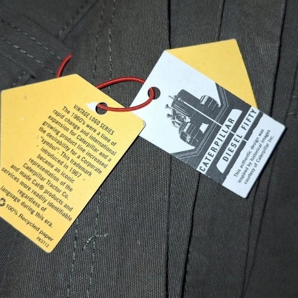 Caterpillar Men's Olive Green Cargo Pants with Patches - Picture 7 of 8